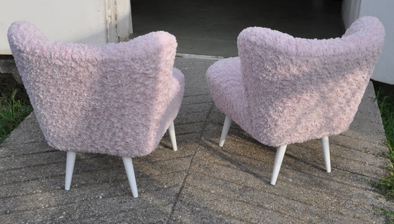 Mid-Century Pink Faux Fur Lounge Chair, 1960s, Armchairs, Mid Century Modern (photo 2 of 9)
