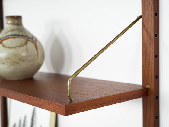 Image 1 of Teakhouten wandrek, Deens design, jaren 60, ontwerper: Poul Cadovius