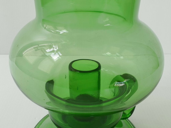 Image 1 of SUPERB VINTAGE ITALIAN GLASS CANDLE HOLDER VASE 1960s 1970s 60s 70s 1960s 1970s
