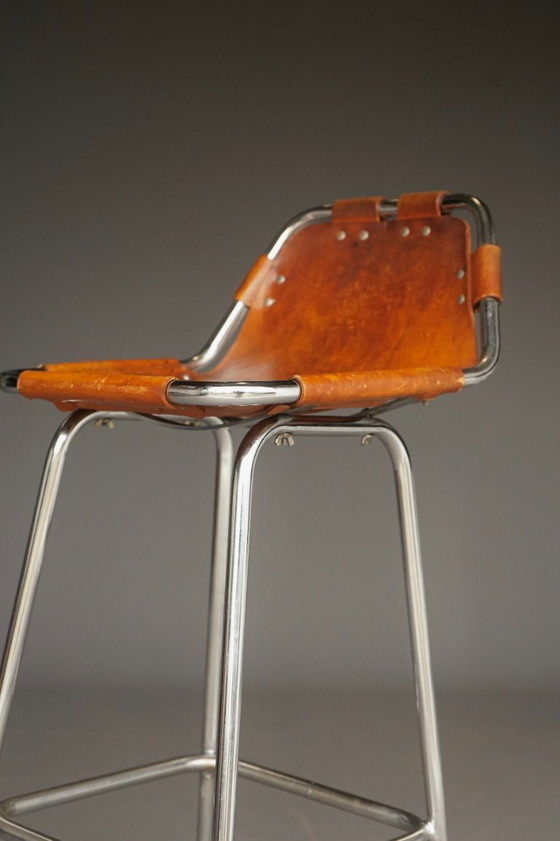 Image 1 of Sgabelli da bar attribuiti a Dal Vera per Charlotte Perriand/Les Arcs, anni '60, set di 4