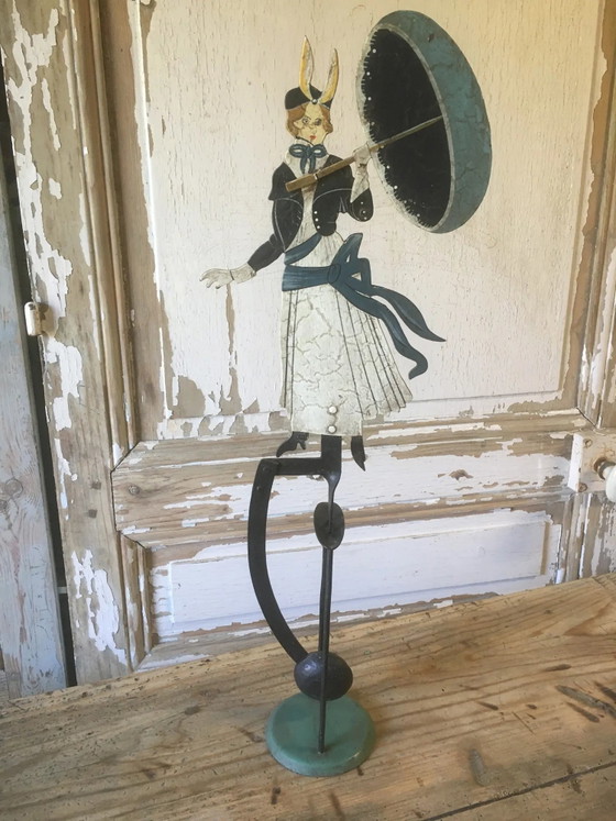 Donna con ombrello in metallo, pendolo – Oggetti decorativi, Vintage (photo 8 of 13)