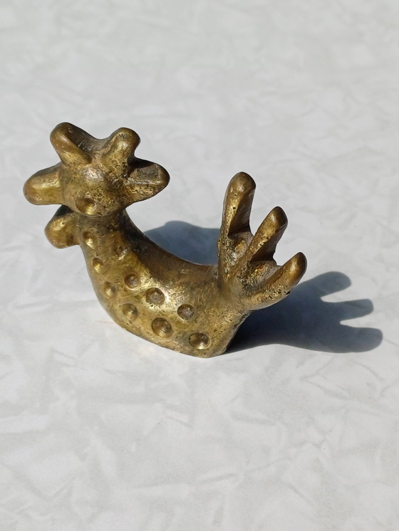 Image 1 of Walter Bosse 1960's vintage Brass/Bronze rooster figurine figure