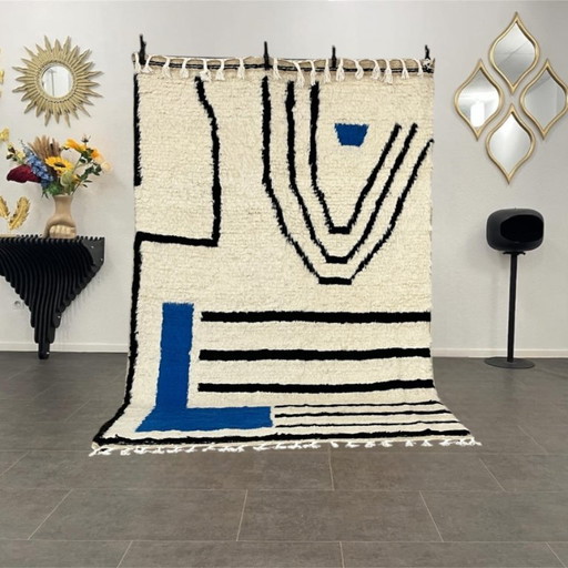 Alfombra bereber – estilo Beni Ouarain – 251 cm x 158 cm