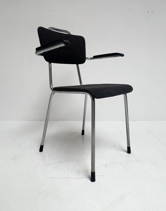 Image 1 of Ensemble de quatre chaises Gispen 115 d'origine hollandaise, 1960