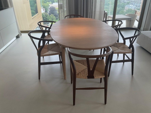 6 Carl Hansen Wishbone Stoelen Eiken Gerookt + Naturel Papercord