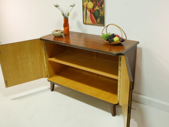 Image 1 of Vintage dressoir, jaren 60 – Makoré en mahoniefineer, midden 20e eeuw, Duitsland