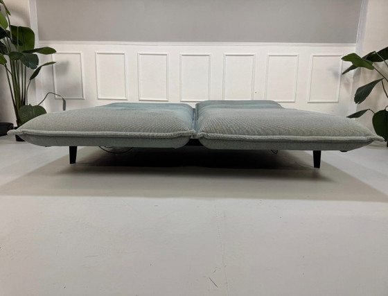 Image 1 of Rolf Benz Nova Designer Sofa Sleeping Function Fabric Green Blue Couch