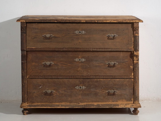 Antique chest of drawers with dark patina (c.1920) #43 (photo 24 of 40)