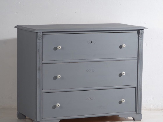 Antique silver gray chest of drawers (c.1900) #18 (photo 2 of 34)