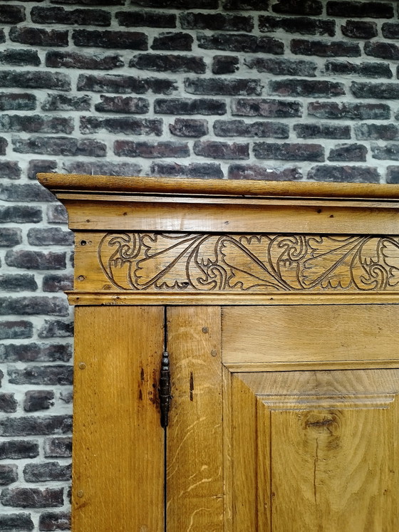 Image 1 of Mobile per il pane / Credenza / Pensile / Armadio per la biancheria in rovere antico