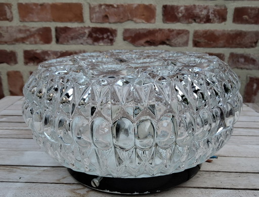 Massive 1970 "S" Flower glass ceiling lamp