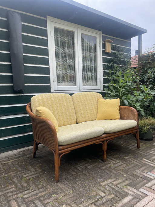 Vintage Manou met webbing bank 2 persoons 