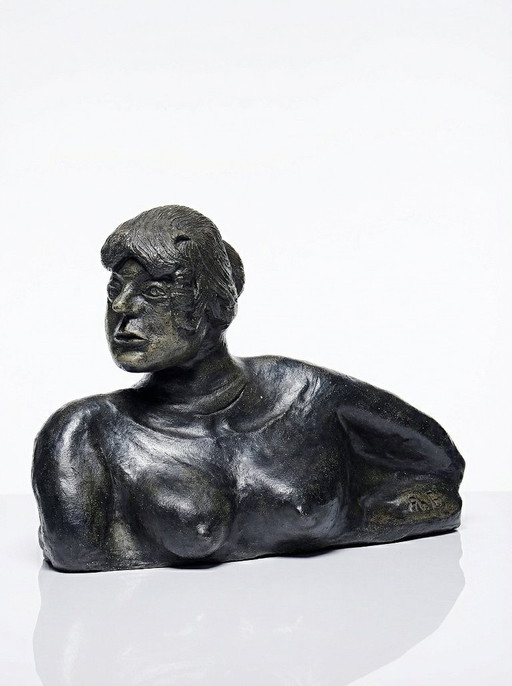 Buste de femme céramique XXe artisanat d'art à identifier
