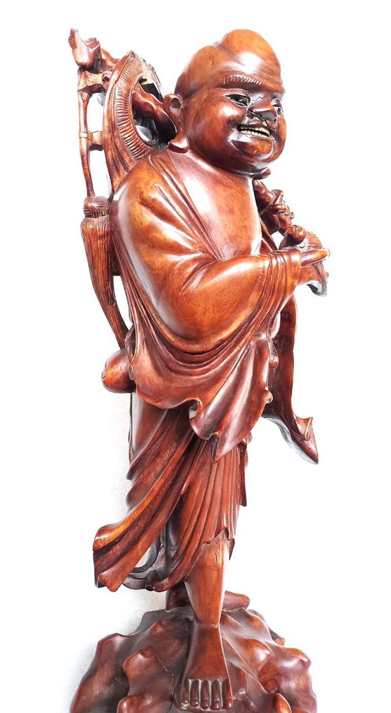 Image 1 of Antike Arhat-Buddha-Statue