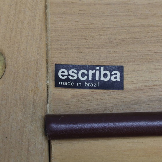 Image 1 of Set van 2 loungestoelen in teak en zadelleer van Karl Heinz Bergmiller voor Escriba, Brazilië, jaren 1970