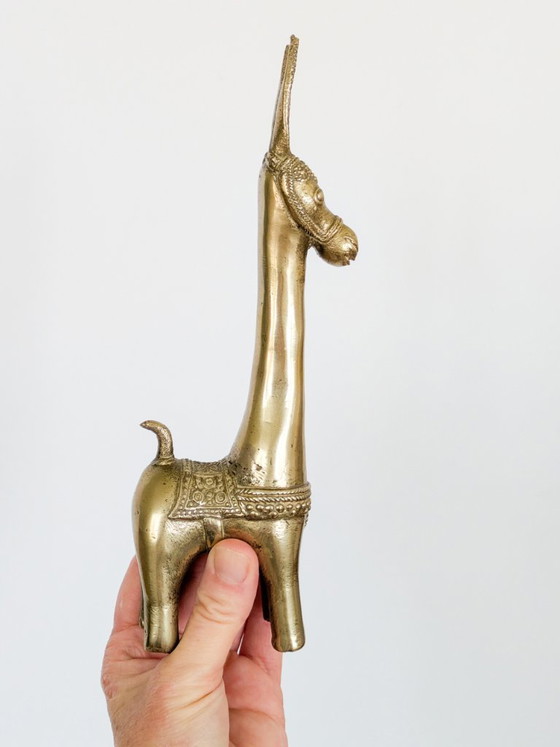 Trio vintage de figurines de lamas ou d'ânes en laiton massif, années 1970 – Objets déco, Brass (photo 3 of 20)
