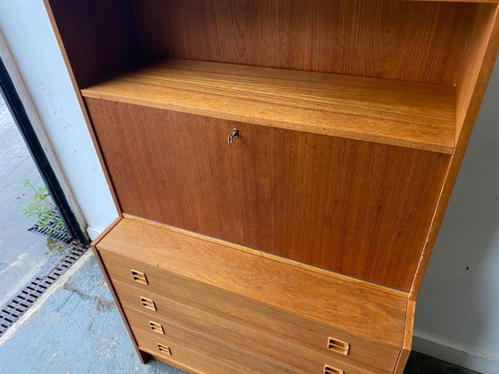 Image 1 of Danish 1960s Mid-Century Modular Teak Wall Unit / Desk by Sejling Skabe