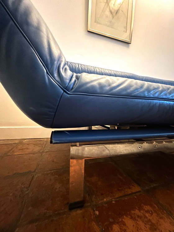 Image 1 of De Sede DS-140 | Blauwe leren designbank | Zwitsers topdesign