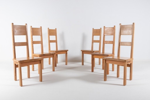 Ensemble de 6 chaises en pin de Roland Wilhelmsson pour Karl Andersson & Söner, Suède 1960