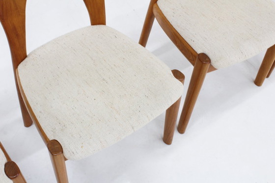 Image 1 of Vintage Deense eetkamer stoelen Niels Koefoed massief teak , set van 4
