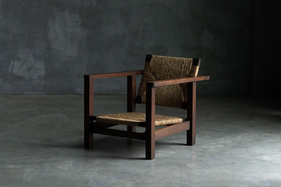 Image 1 of Vintage Rustiek Modernistische Fauteuil, Frankrijk