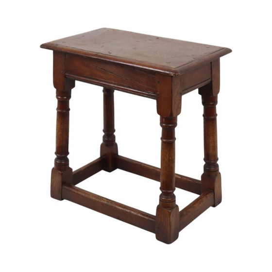 Tabouret ancien en chêne massif, style anglais, XIXe siècle – Wood, Vintage (photo 5 of 19)