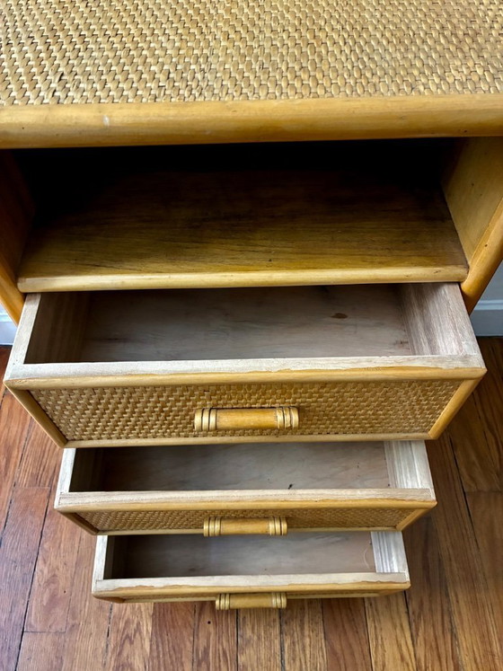 Image 1 of Kleine ladekast van rotan en bamboe