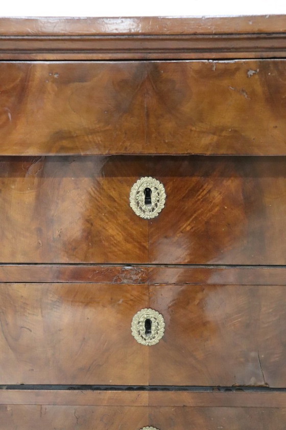 Image 1 of Antique Empire Chest of Drawers in Walnut, Italy Early 19th Century