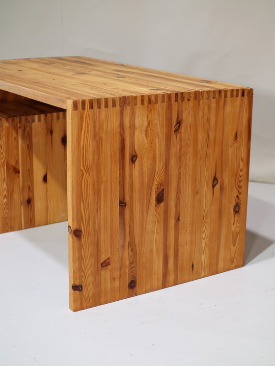 Image 1 of Scrivania con cassettiera Ate van Apeldoorn in pino anni '70