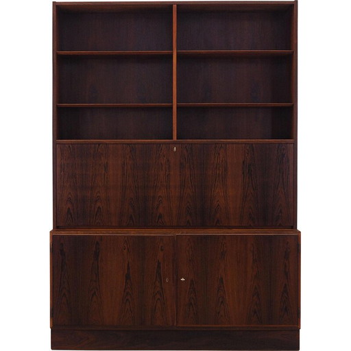 Bibliothèque en bois de rose, design danois, années 1970, designer : Carlo Jensen, production : Hundevad