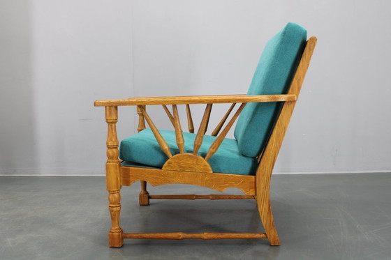 Image 1 of Poltrona in rovere massiccio del 1950, Cecoslovacchia