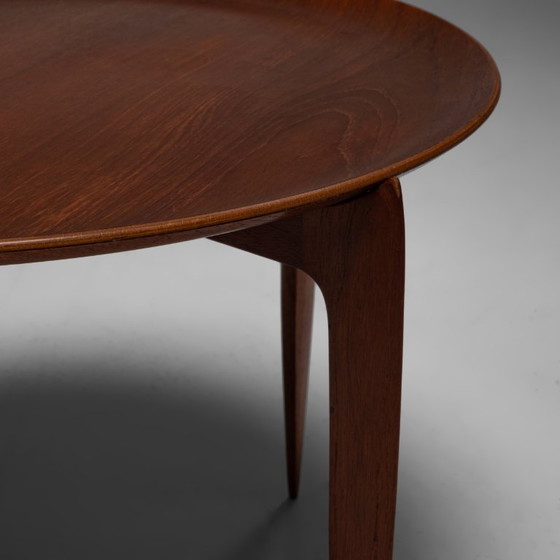 Model 4508 Teak Tray Table by Engholm / Åge Willumsen for Fritz Hansen, Denmark – Side tables, Wood, Vintage (photo 6 of 11)