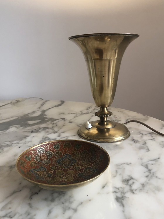 Image 1 of fifties brass lamp