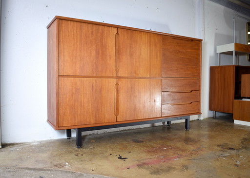 Börge Morgensen dänisches Teak-Sideboard aus den 1960er Jahren, Vintage-Highboard, Mid-Century-Stil