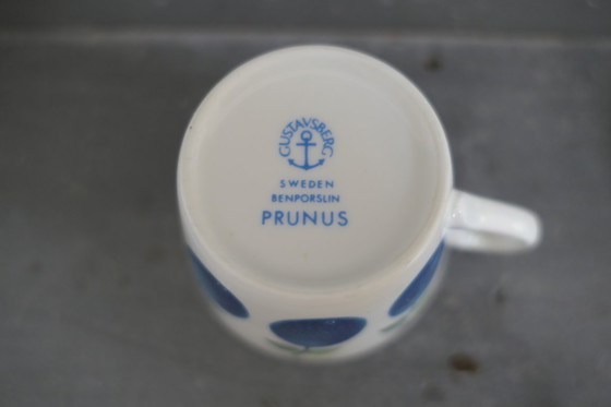 Image 1 of Tasse et soucoupe Gustavsberg vintage Prunus Suède