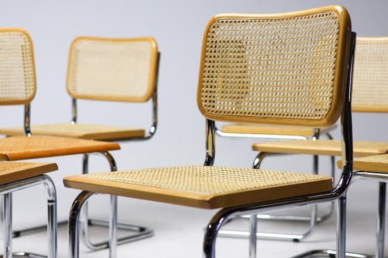 Image 1 of Conjunto de 7 (!) sillas italianas B32 "Cesca" de Marcel Breuer