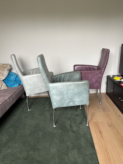 6x Arezzo (l'ancora) in pelle tricolore