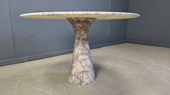 Image 1 of Vintage round marble dining table, 1970s