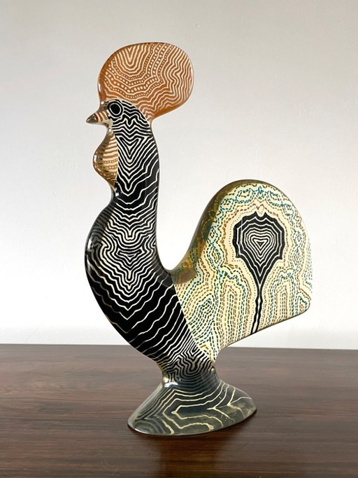 Große Hahnenfigur aus Acrylglas aus den 1970er Jahren von Abraham Palatnik