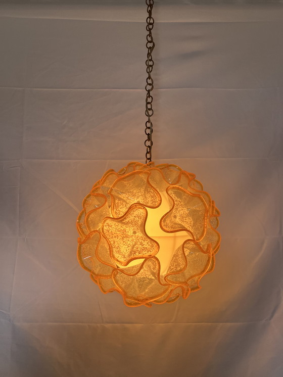 Image 1 of Lampada a sospensione italiana vintage con ciotole stampate in plastica