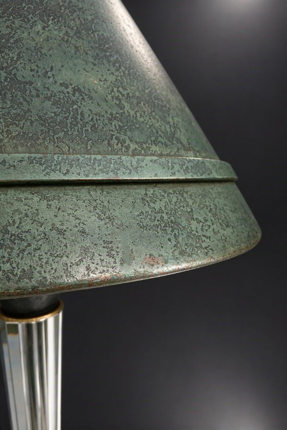 Art Deco Designlampe Gênet et Michon ( Paris ca. 1930 ) – Tischlampen, Metal (photo 7 of 15)