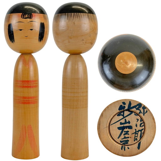 Kokeshi Naruko tradicional firmada a mano – Tomohiro Kakizaki – 30,5 cm