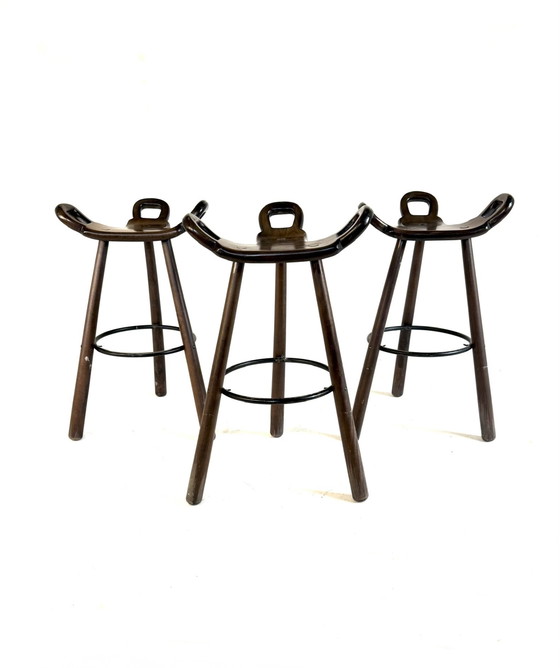 Image 1 of 3x sgabelli da bar vintage Marbella, Conoform anni '60