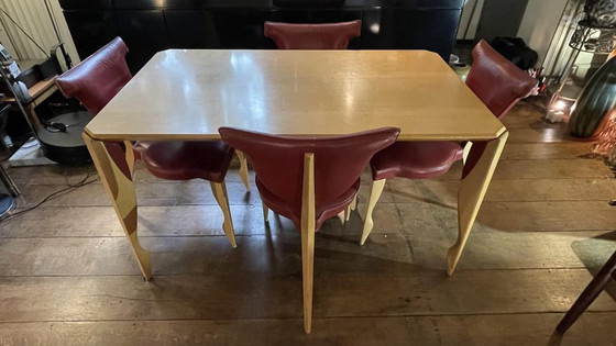 Anthropomorphic Dining Set by Dick Evers for Leolux, 1993, Set of 5 – Leather (photo 2 of 5)