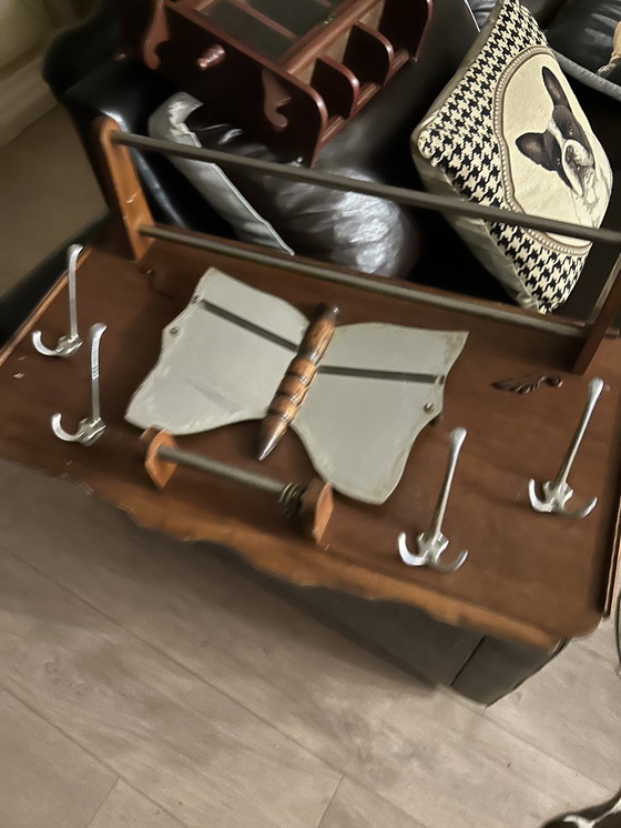 Image 1 of Porte-manteau vintage des années 60 + miroir.