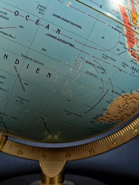 Michelin Illuminated Terrestrial Globe - 1994 - Made In Denmark – Table lamps, Metal, Plastic (photo 7 of 8)
