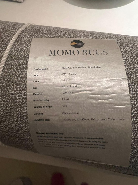 Image 1 of Tappeto Claire Gaudion, rotondo, blu/verde, diametro 200 cm