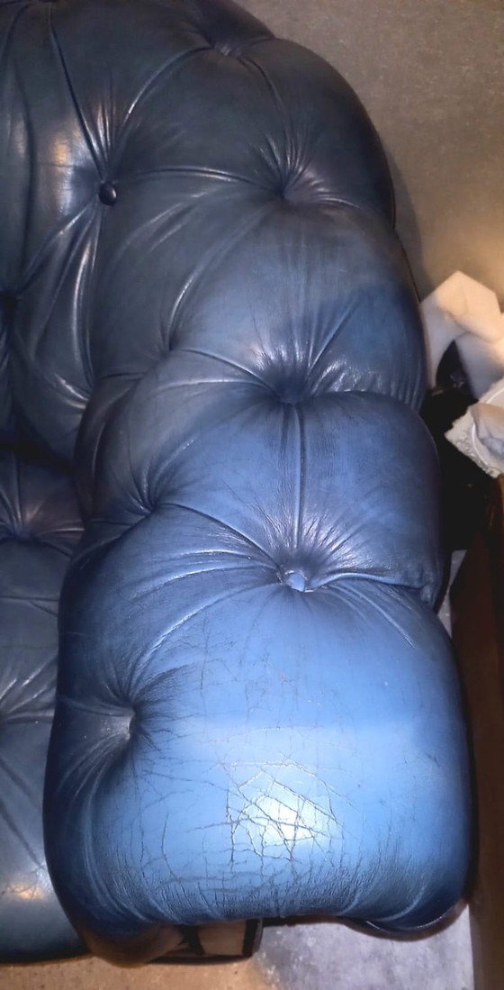 Image 1 of Sillón y reposapiés Chesterfield en turquesa