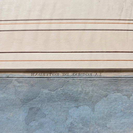 Impresión óptica de la Bolsa de Valores de Róterdam, de 1762.