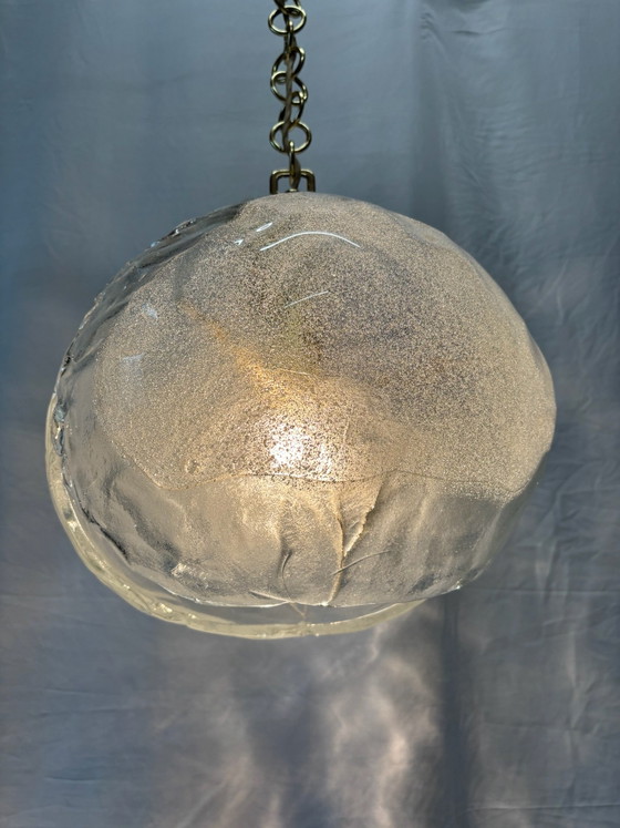 Vintage Kaiser Leuchten XL Pendant Lamp 70s Murano Glass, Gold (photo 11 of 15)